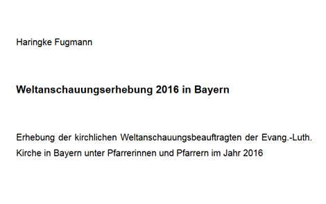 Haringke Fugmann: Weltanschauungserhebung 2016 in Bayern als PDF Cover des Buches Haringke Fugmann: Weltanschauungserhebung 2016 in Bayern als PDF